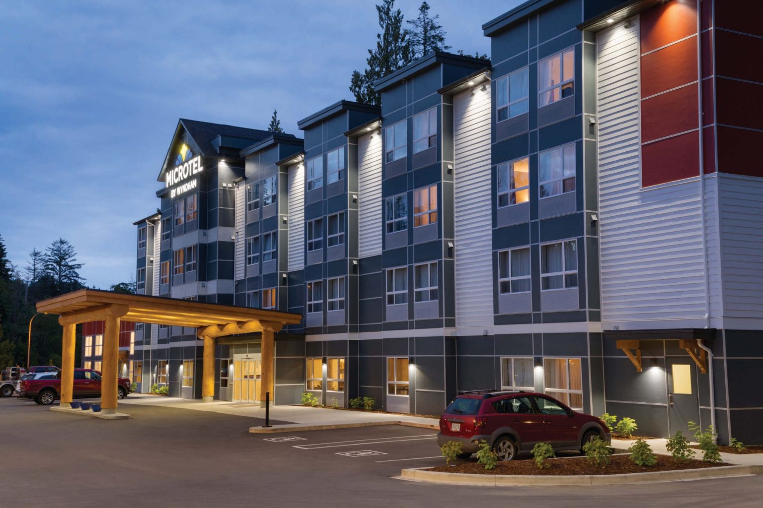 The exterior of a Microtel by Wyndham